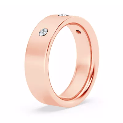 Flush Set Round Lab Diamond Band (7mm)