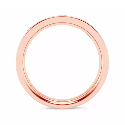 Flush Set Oval Lab Diamond Band (7mm)