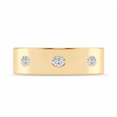 Flush Set Oval Lab Diamond Band (7mm)