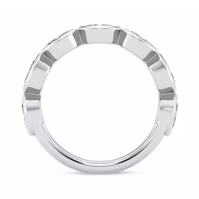 East-West Marquise Lab Diamond Bezel Band