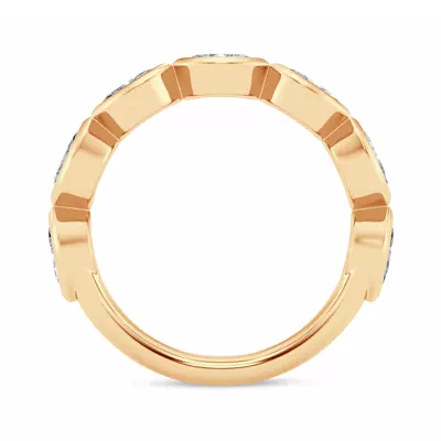East-West Marquise Lab Diamond Bezel Band