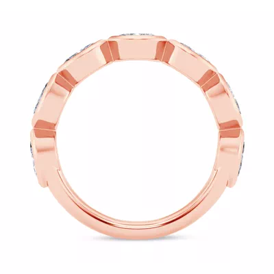 East-West Marquise Lab Diamond Bezel Band
