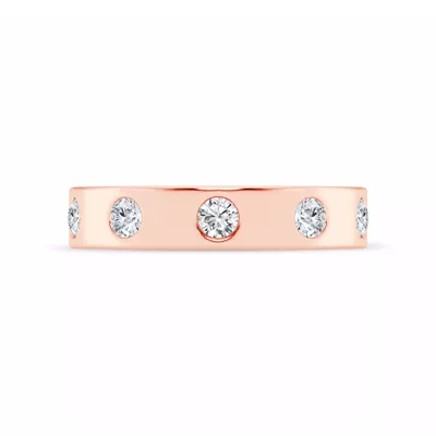 Flush Set Round Lab Diamond Band