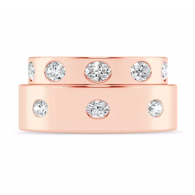 Flush Set Oval Lab Diamond Band