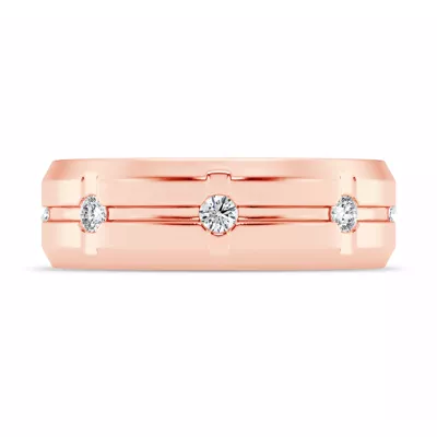 Grooved Lab Diamond Eternity Band (7mm)