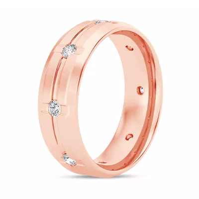 Grooved Lab Diamond Eternity Band (7mm)