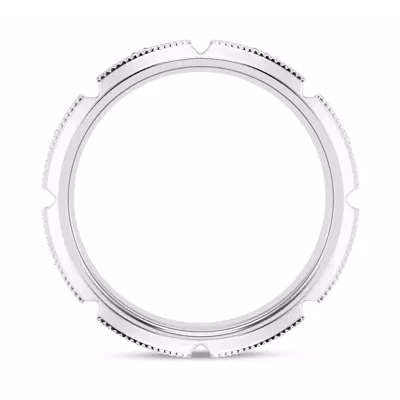 Milgrain Brick Lab Diamond Eternity Band (6.8mm)