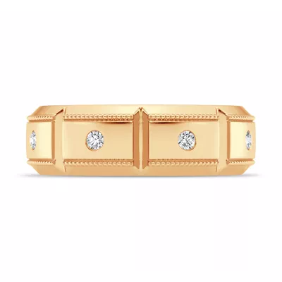 Milgrain Brick Lab Diamond Eternity Band (6.8mm)