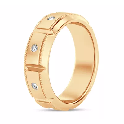 Milgrain Brick Lab Diamond Eternity Band (6.8mm)
