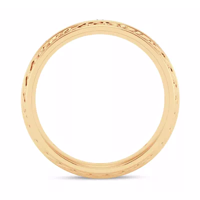 Engraved Lab Diamond Beveled Eternity Band (8mm)