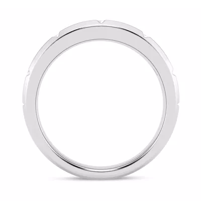 Grooved Tapered Lab Diamond Band (7mm)