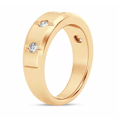 Grooved Tapered Lab Diamond Band (7mm)