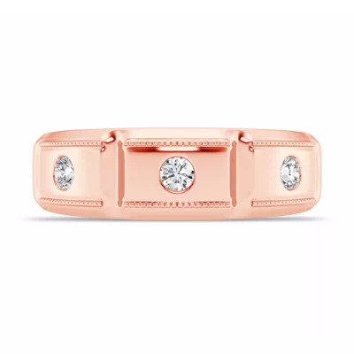Milgrain Brick Lab Diamond Band (7.00mm)