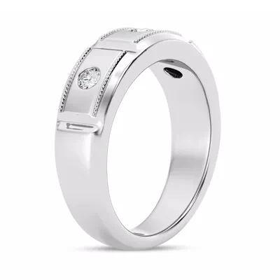 Milgrain Brick Lab Diamond Band (7.00mm)