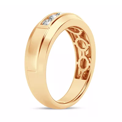 Raised Channel-Set Lab Diamond Band (7mm)
