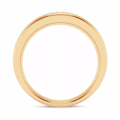 Grooved Lab Diamond Solitaire Band (7mm)