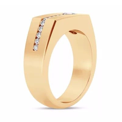 Angled Pavé Lab Diamond Band (7.5mm)