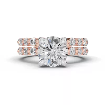 Signature Hearts & Arrows Shared Prong Lab Engagement Ring (.70ct. tw.)