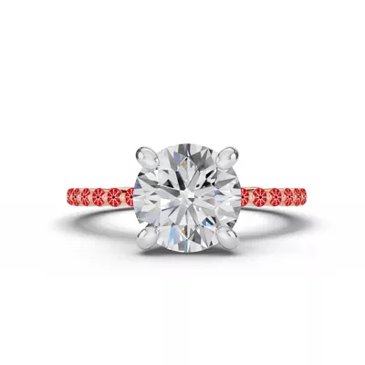 Signature Hearts & Arrows Hidden Halo Shared Prong Lab Engagement Ring (1/3ct. tw.)