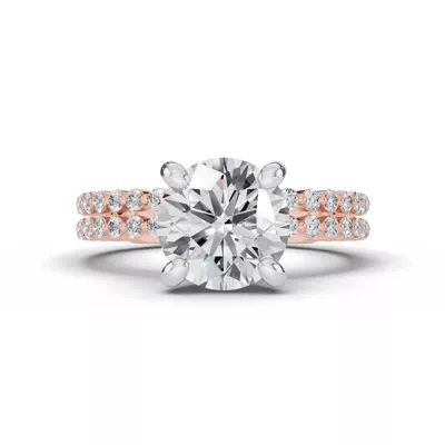 Signature Hearts & Arrows Hidden Halo Shared Prong Lab Engagement Ring (1/3ct. tw.)