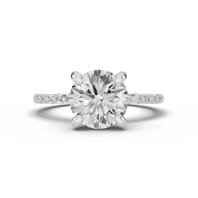 Signature Hearts & Arrows Hidden Halo Shared Prong Lab Engagement Ring (1/3ct. tw.)