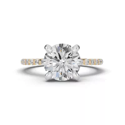 Signature Hearts & Arrows Hidden Halo Shared Prong Lab Engagement Ring (1/3ct. tw.)