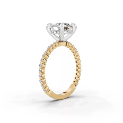 Signature Hearts & Arrows Hidden Halo Shared Prong Lab Engagement Ring (1/3ct. tw.)