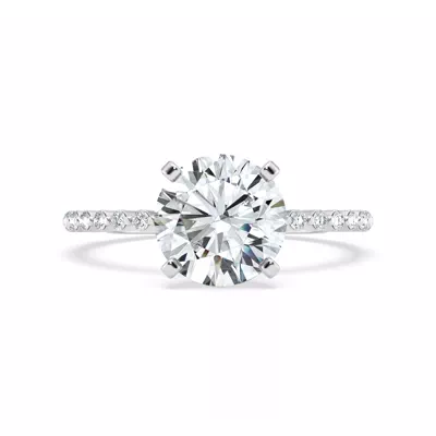 Signature Hearts & Arrows Hidden Halo Shared Prong Lab Engagement Ring (1/3ct. tw.)