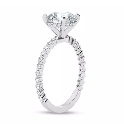 Signature Hearts & Arrows Hidden Halo Shared Prong Lab Engagement Ring (1/3ct. tw.)