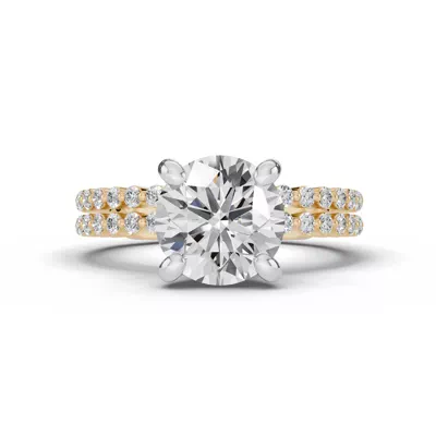 Signature Hearts & Arrows Hidden Halo Shared Prong Lab Engagement Ring (1/3ct. tw.)