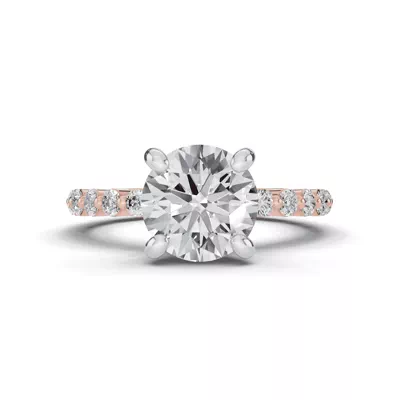 Signature Hearts & Arrows Hidden Halo Shared Prong Lab Engagement Ring (.60ct. tw.)