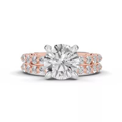 Signature Hearts & Arrows Hidden Halo Shared Prong Lab Engagement Ring (.60ct. tw.)