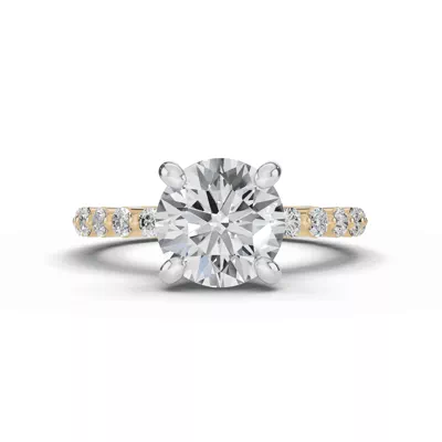 Signature Hearts & Arrows Hidden Halo Shared Prong Lab Engagement Ring (.60ct. tw.)