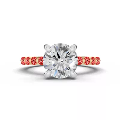 Signature Hearts & Arrows Hidden Halo Shared Prong Lab Engagement Ring (.60ct. tw.)