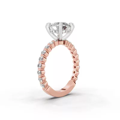 Signature Hearts & Arrows Hidden Halo Shared Prong Lab Engagement Ring (.60ct. tw.)