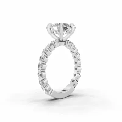 Signature Hearts & Arrows Hidden Halo Shared Prong Lab Engagement Ring (.80ct. tw.)