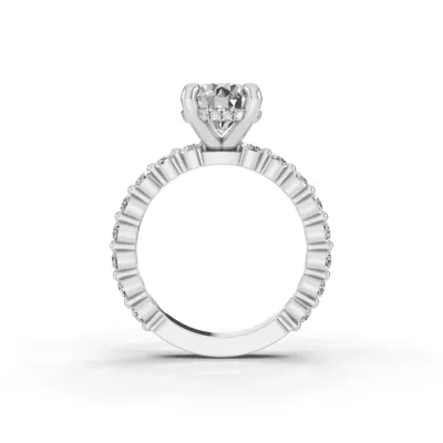 Signature Hearts & Arrows Hidden Halo Shared Prong Lab Engagement Ring (.80ct. tw.)