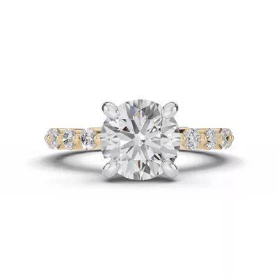 Signature Hearts & Arrows Hidden Halo Shared Prong Lab Engagement Ring (.80ct. tw.)