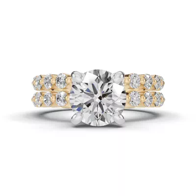 Signature Hearts & Arrows Hidden Halo Shared Prong Lab Engagement Ring (.80ct. tw.)