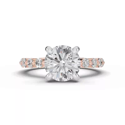 Signature Hearts & Arrows Hidden Halo Shared Prong Lab Engagement Ring (.80ct. tw.)