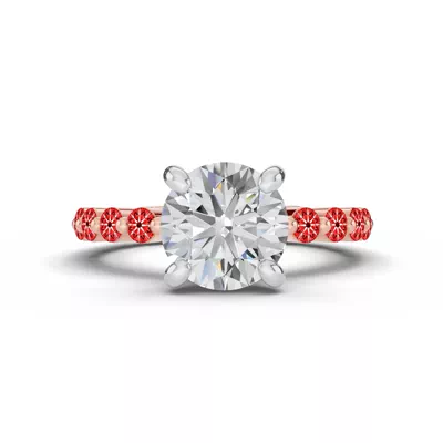 Signature Hearts & Arrows Hidden Halo Shared Prong Lab Engagement Ring (.80ct. tw.)
