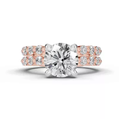 Signature Hearts & Arrows Hidden Halo Shared Prong Lab Engagement Ring (.80ct. tw.)