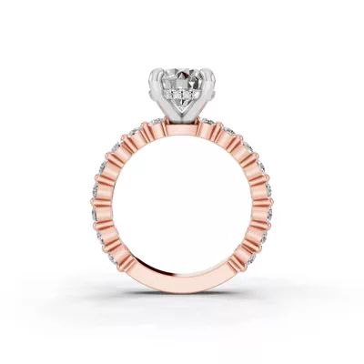 Signature Hearts & Arrows Hidden Halo Shared Prong Lab Engagement Ring (.80ct. tw.)