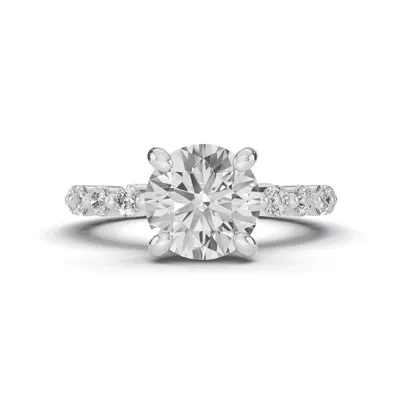 Signature Hearts & Arrows Hidden Halo Shared Prong Lab Engagement Ring (.80ct. tw.)