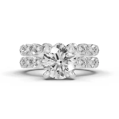Signature Hearts & Arrows Hidden Halo Shared Prong Lab Engagement Ring (1.00ct. tw.)