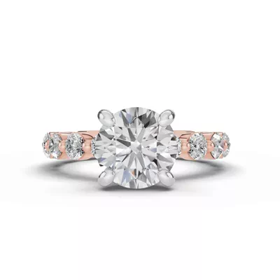 Signature Hearts & Arrows Hidden Halo Shared Prong Lab Engagement Ring (1.00ct. tw.)