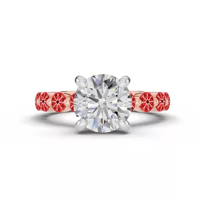 Signature Hearts & Arrows Hidden Halo Shared Prong Lab Engagement Ring (1.00ct. tw.)