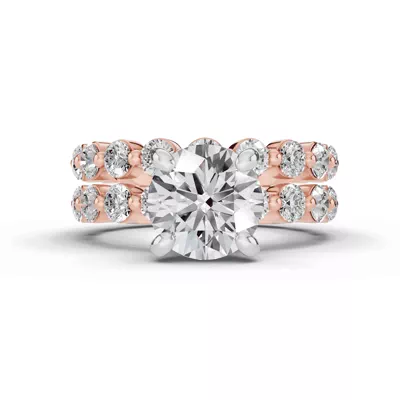Signature Hearts & Arrows Hidden Halo Shared Prong Lab Engagement Ring (1.00ct. tw.)