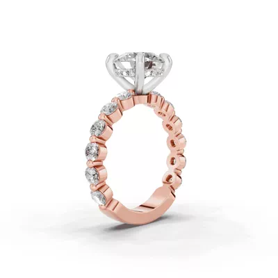 Signature Hearts & Arrows Hidden Halo Shared Prong Lab Engagement Ring (1.00ct. tw.)