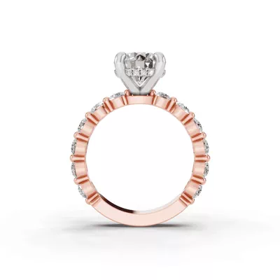 Signature Hearts & Arrows Hidden Halo Shared Prong Lab Engagement Ring (1.00ct. tw.)